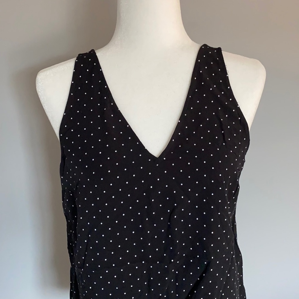 Old Navy Top — Black with white dots